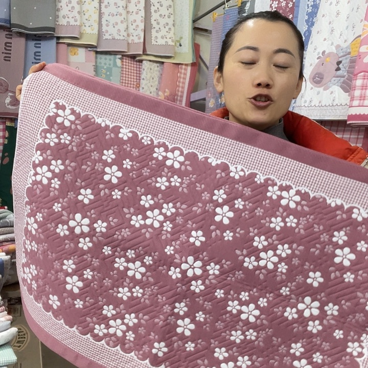 棉特价酒红色小雪花