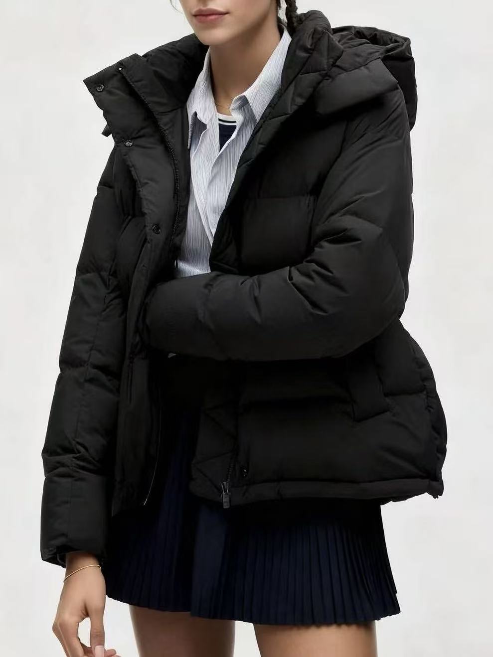 秋冬新品保暖短外套女士羽绒外套（五格）-24W04C0026