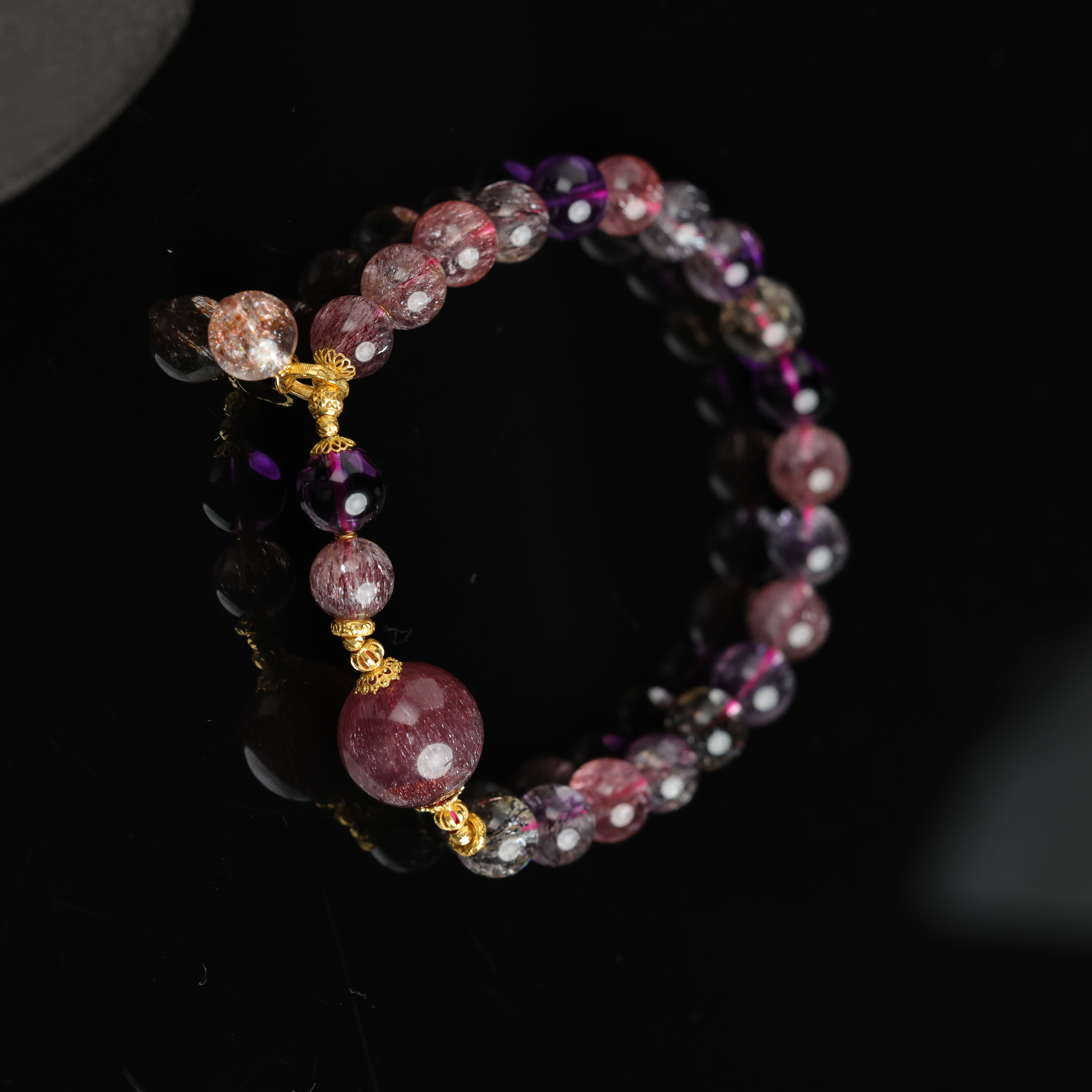 “群芳”严选精品高段位水晶超七7mm+手串 多样性发其一