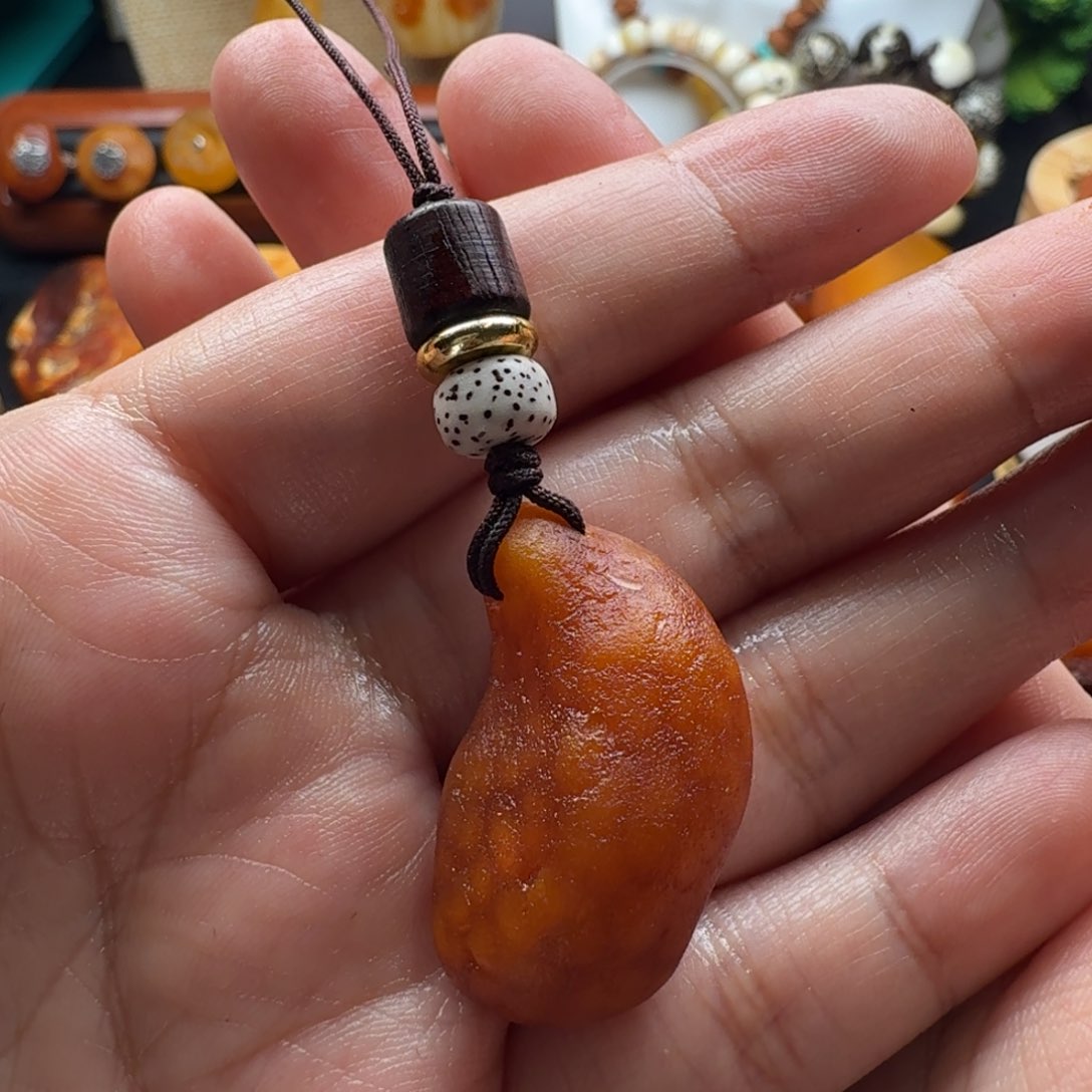 琥珀颈饰未镶嵌海漂手机挂