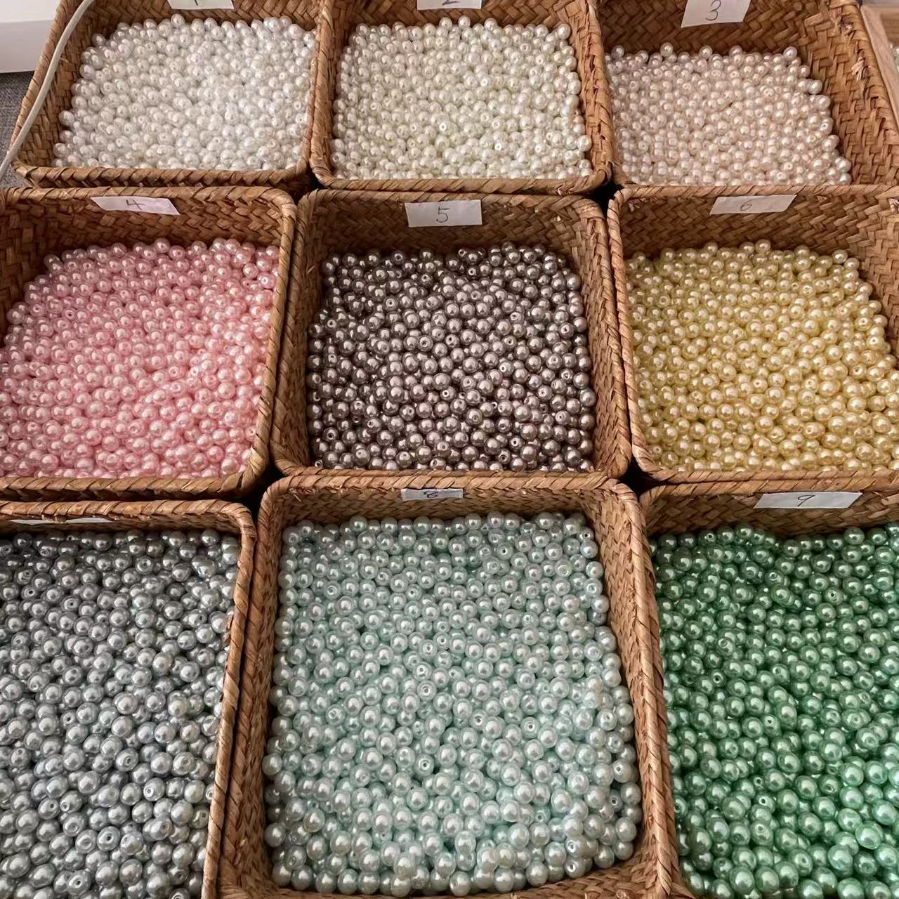 手工琉璃配件可用于手链、项链、手机链、包包链DIY