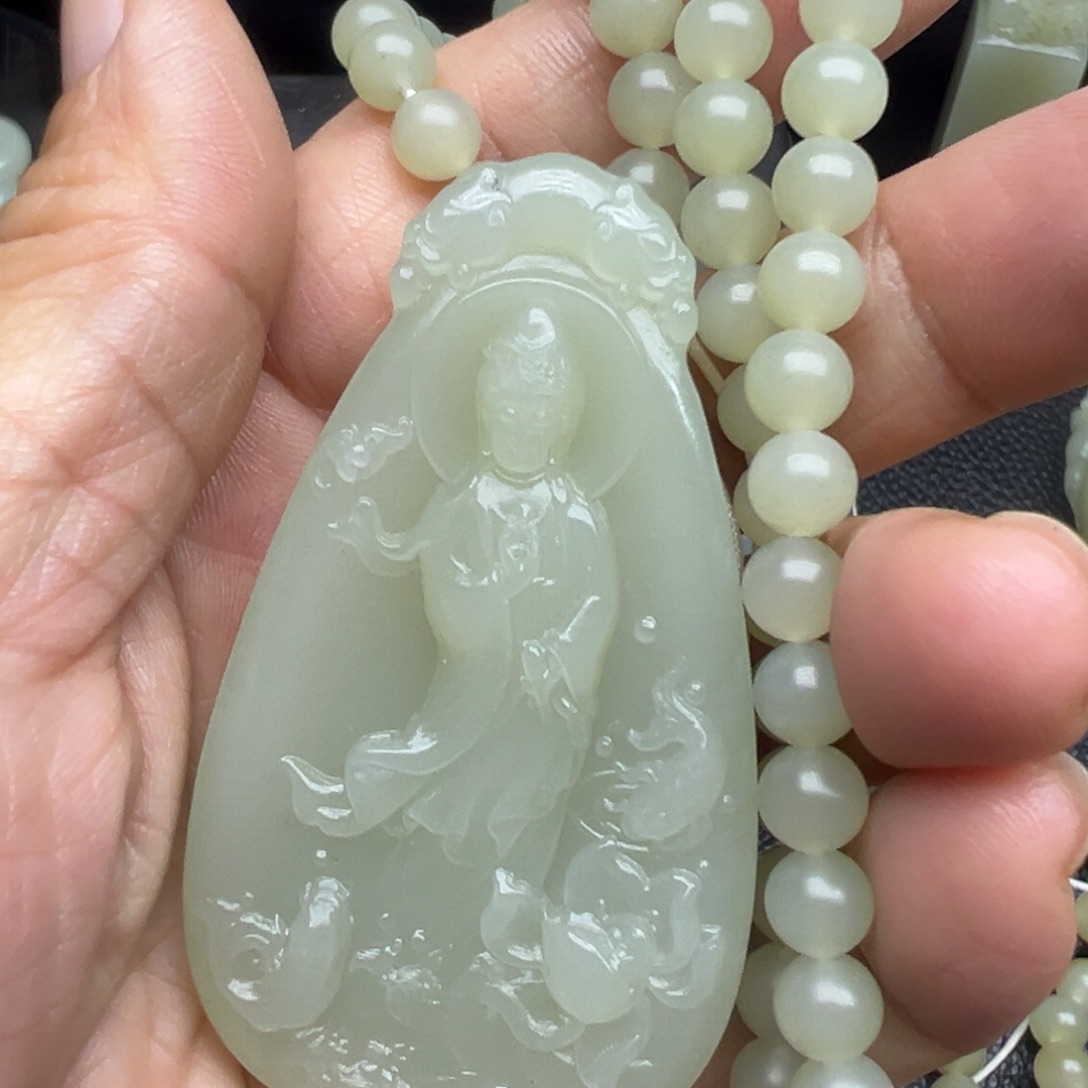 和田玉（糖玉）未镶嵌吊坠(不含链)