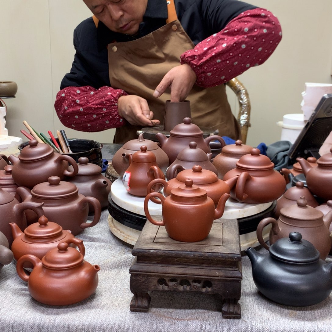 朱泥茶壶宫灯75 C半手工制作