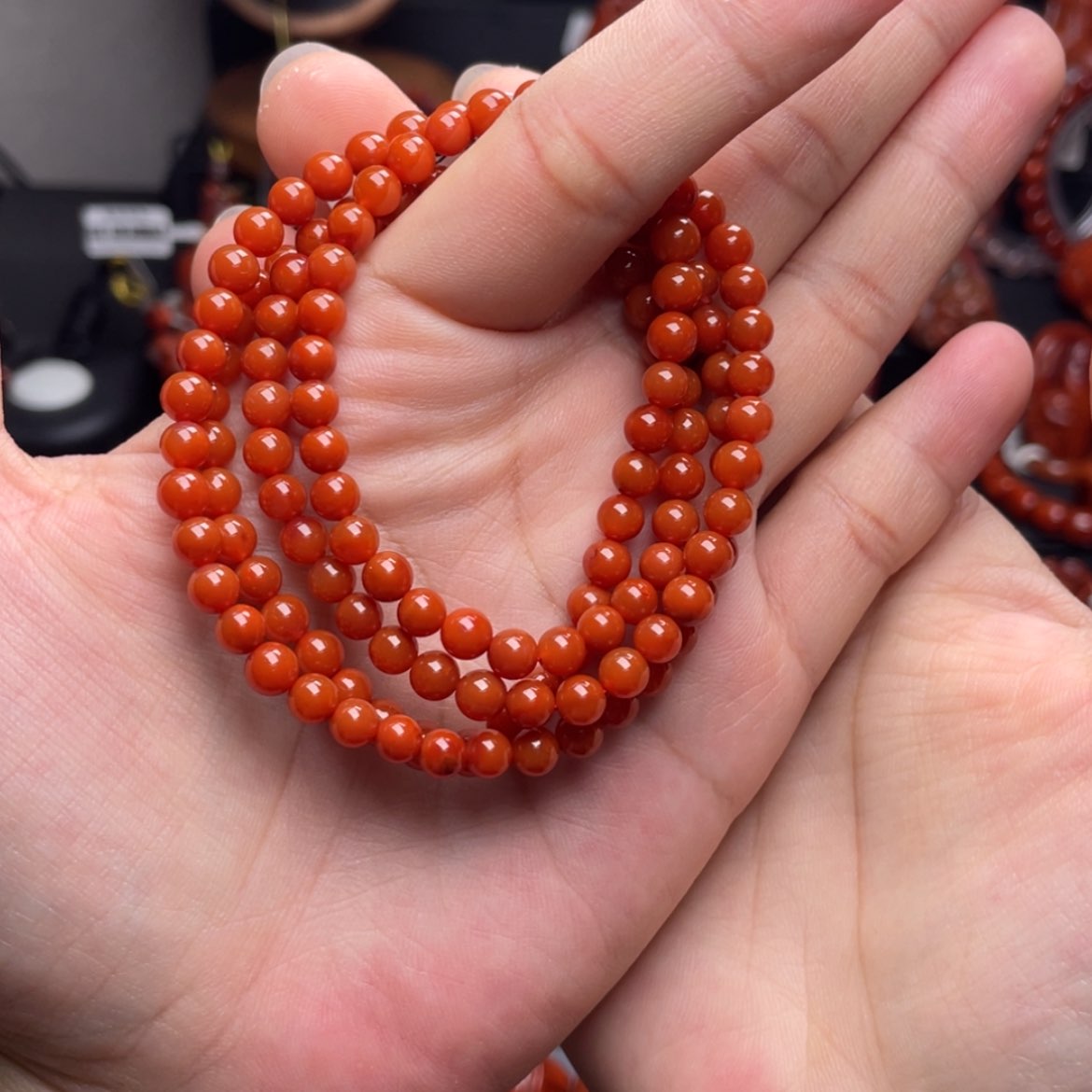 【闪购商品】未镶嵌5mm满肉多圈南红玛瑙牧*