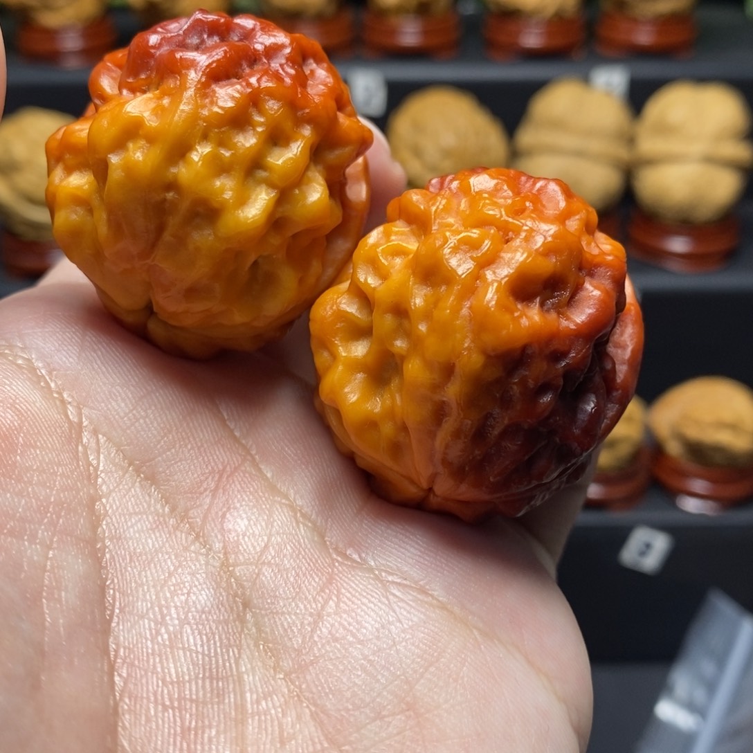把件文玩核桃39火焰琉璃