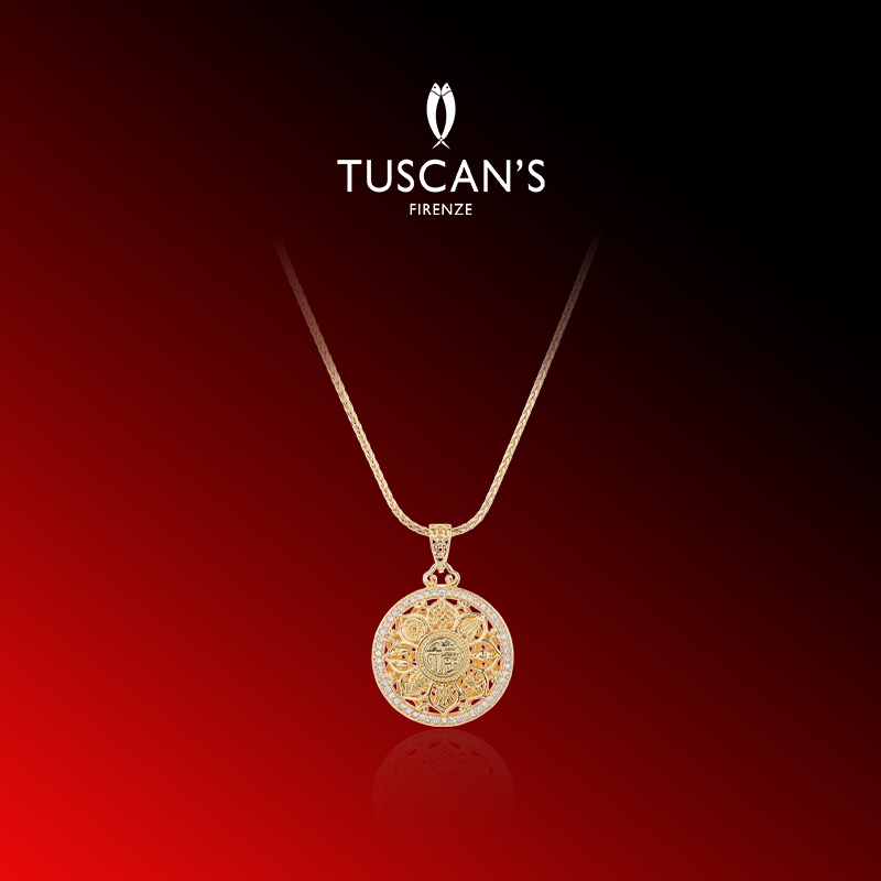 铜合金项链 TUSCAN'S 铜合金项链 气质百搭罗盘项链精致轻奢颈链