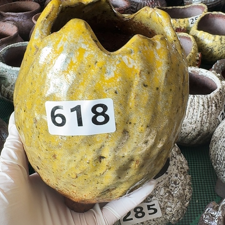 内口8高15.5粗陶手工制作