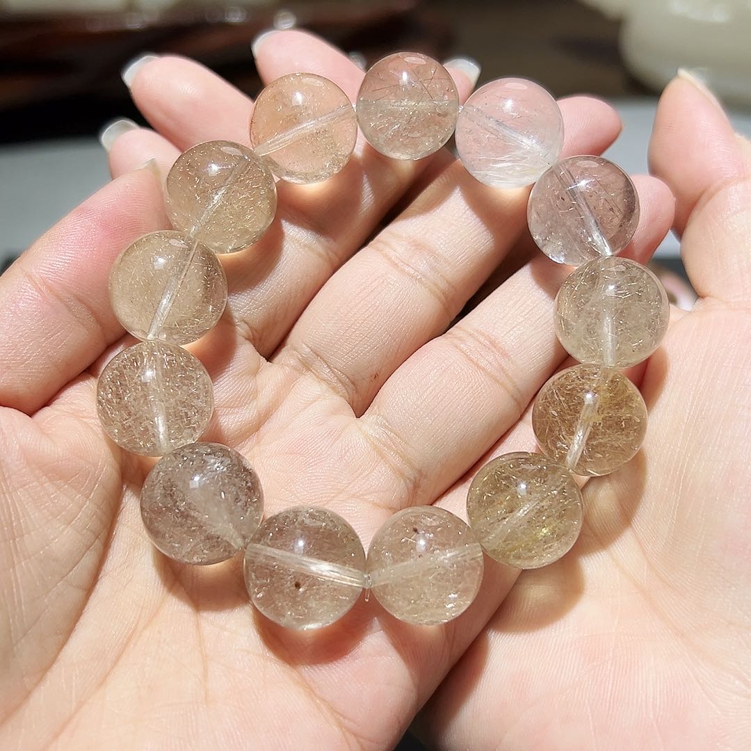 未镶嵌手链水晶魔鬼发晶18毫米15号
