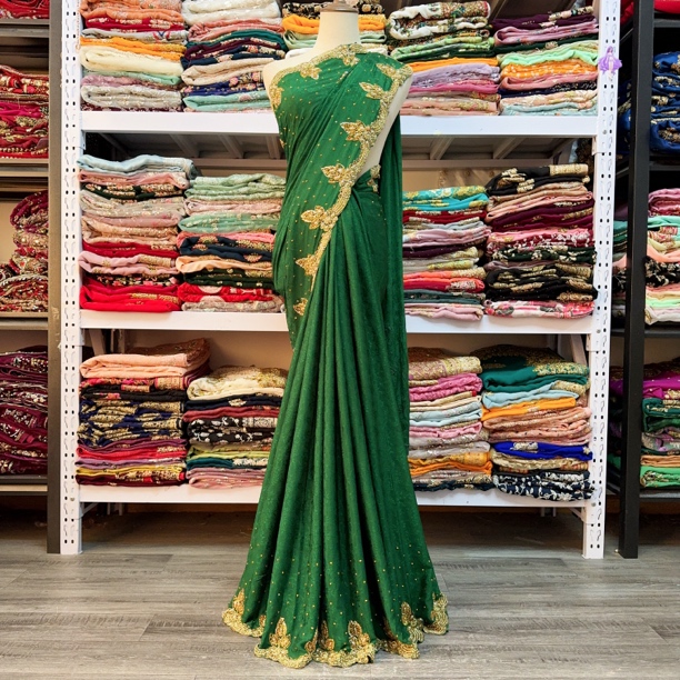 钉珠六米印度丝大纱丽