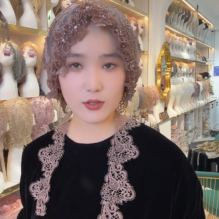 纯棉灰咖色披肩帽178