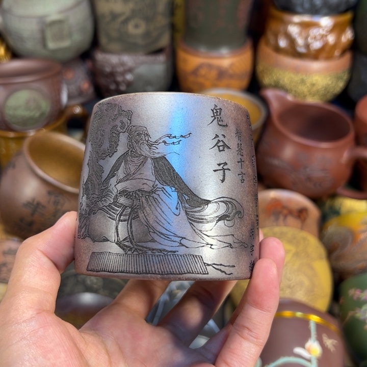 紫砂茶杯宜兴紫砂杯子