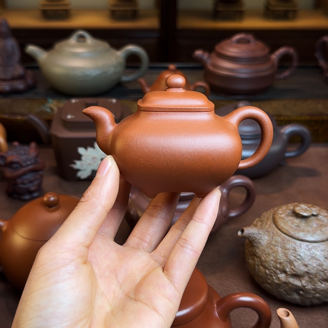 紫砂茶壶传炉壶，红泥