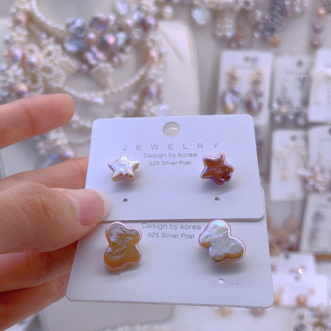 未镶嵌耳饰淡水珍珠