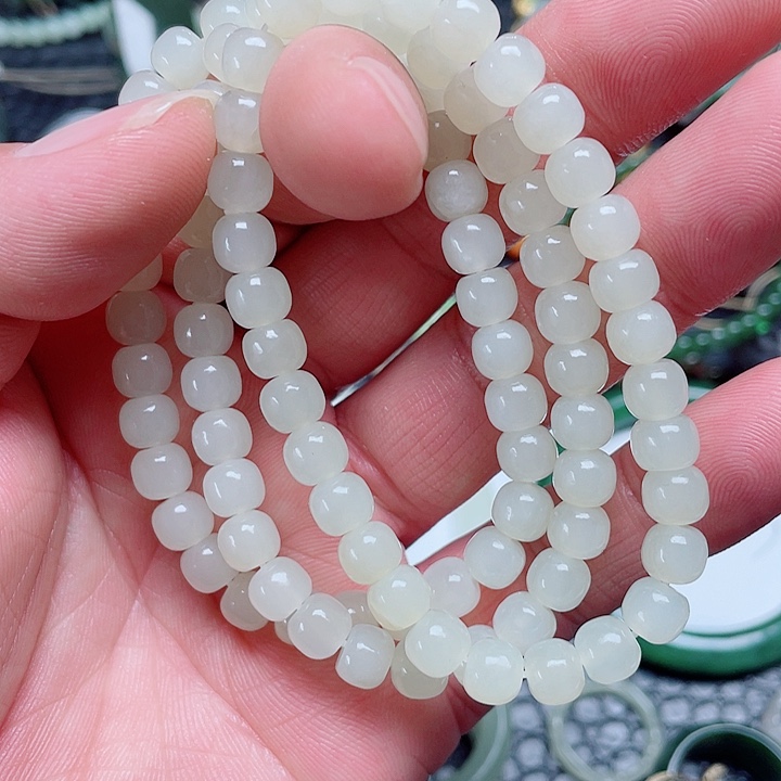 和田玉手串未镶嵌