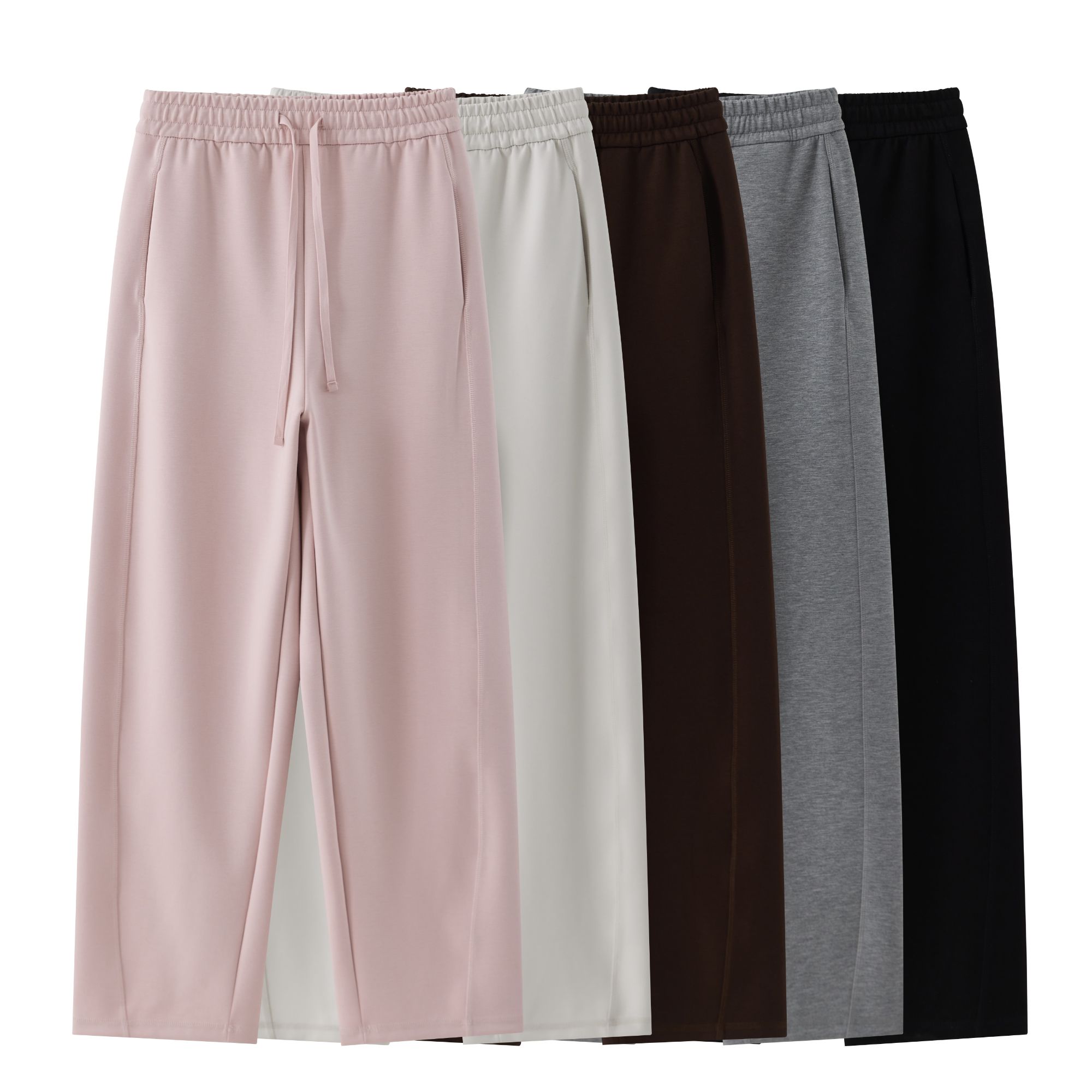 2025春季新款显瘦高腰直筒加绒休闲裤百搭时尚弯刀裤