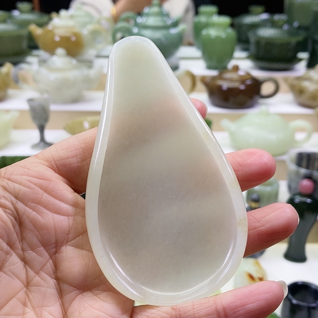 和田玉茶则未镶嵌