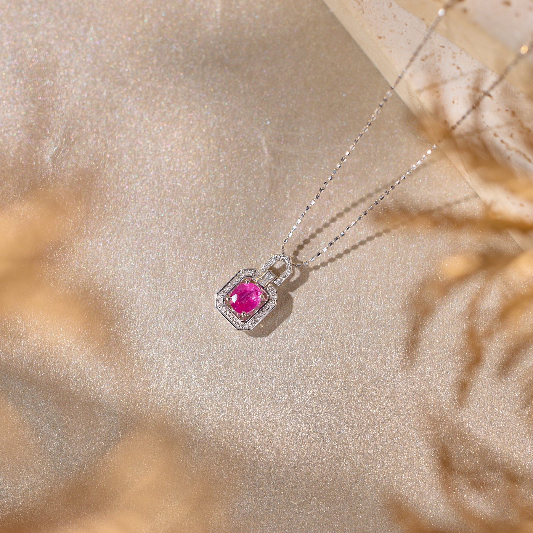 【歪歪】红宝石锁骨链*18K金镶嵌（多样性发一）XB-S8250