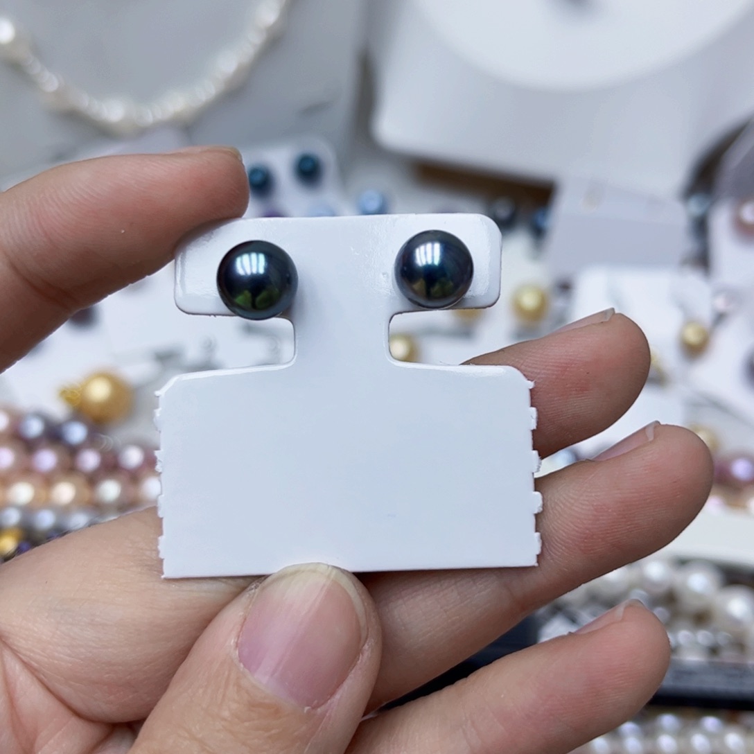 淡水珍珠耳饰银S925镶嵌