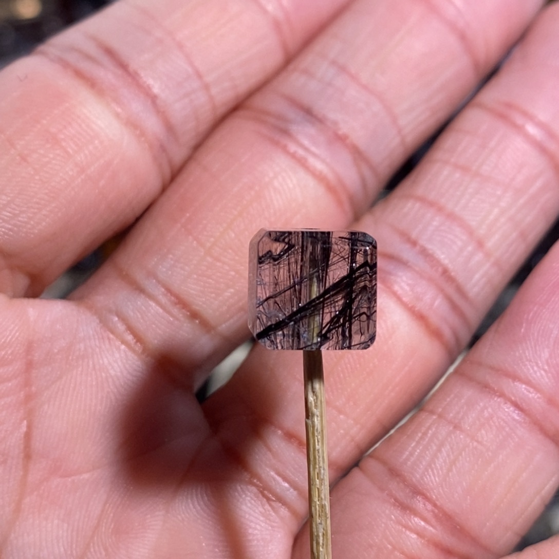 未镶嵌水晶手链黑发晶方糖9.5mm全透体满发蕾丝