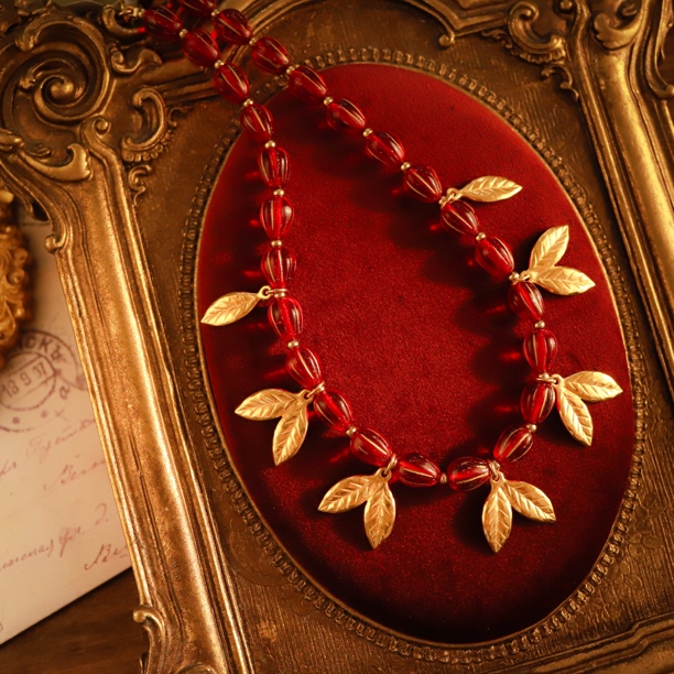 合金锆石项链 中古首饰 复古手工百搭 经典首饰 项链