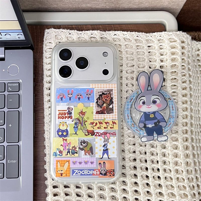 ins肤感磨砂卡通疯狂动物园适用16promax手机壳iPhone17苹果15/14