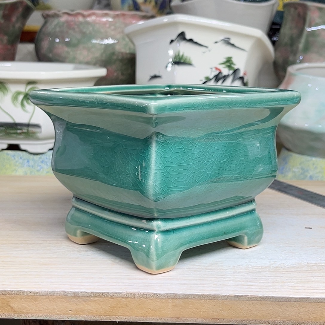 陶瓷绿植多肉微瑕花盆外口径：12*10