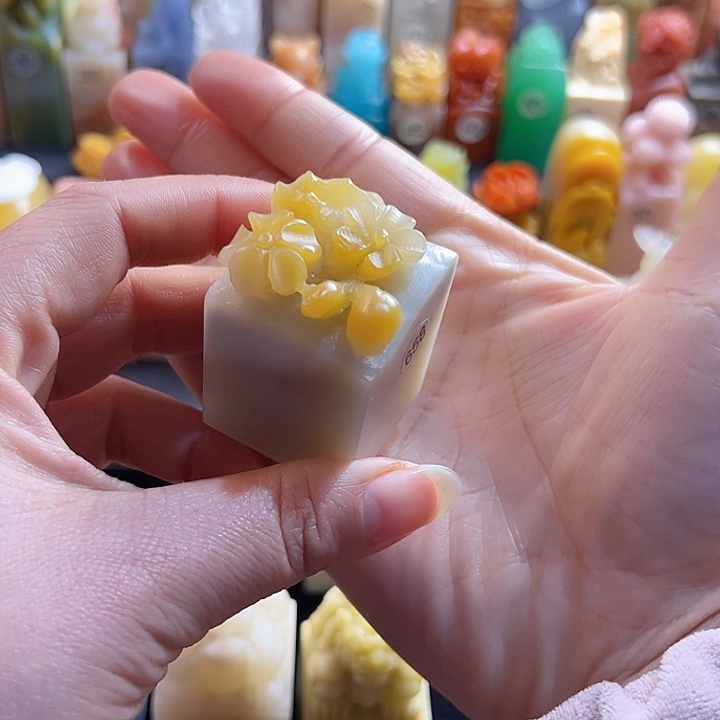 昌化石印石茶****）手工定制3厘米，梅花