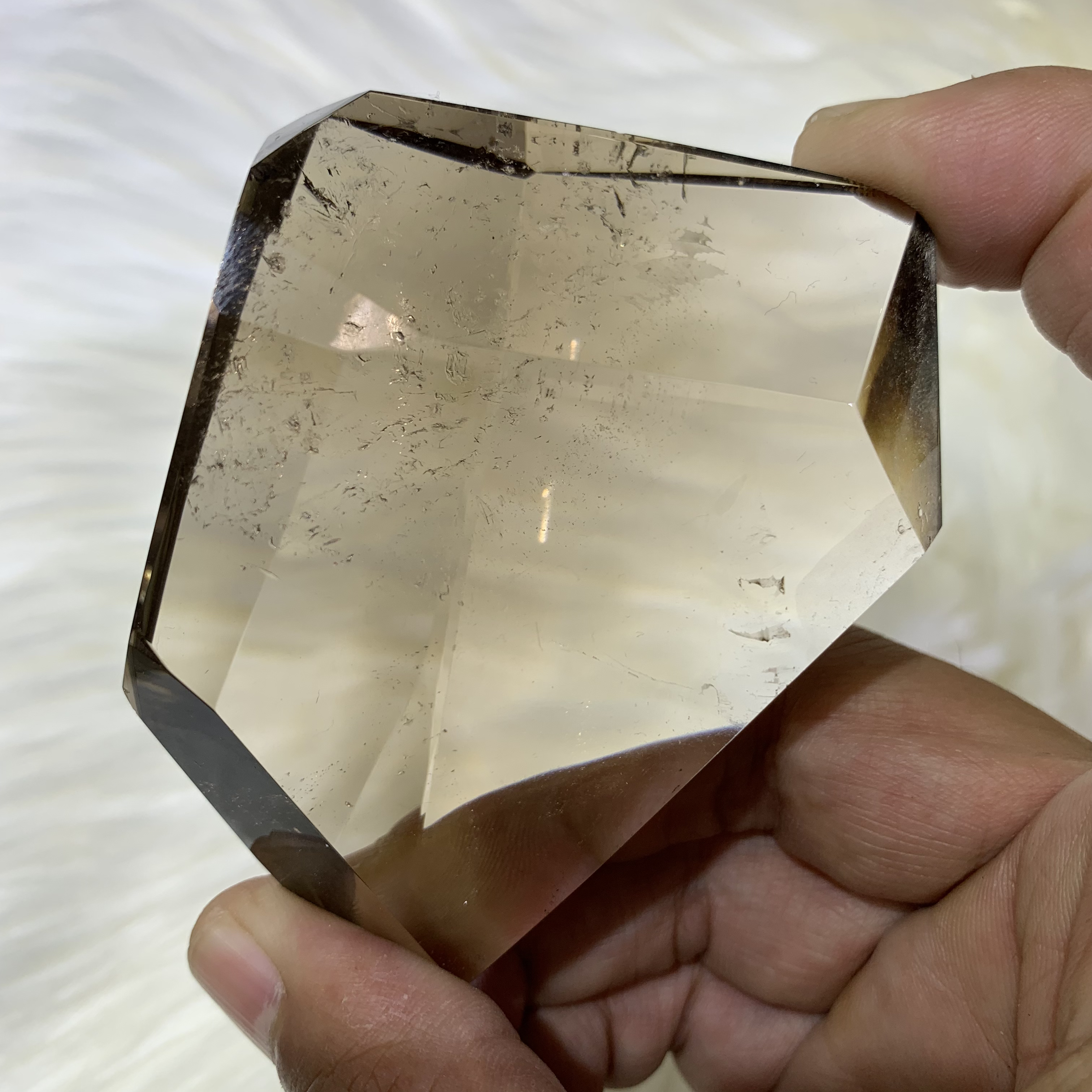 天然茶水晶随行摆件 实物原图