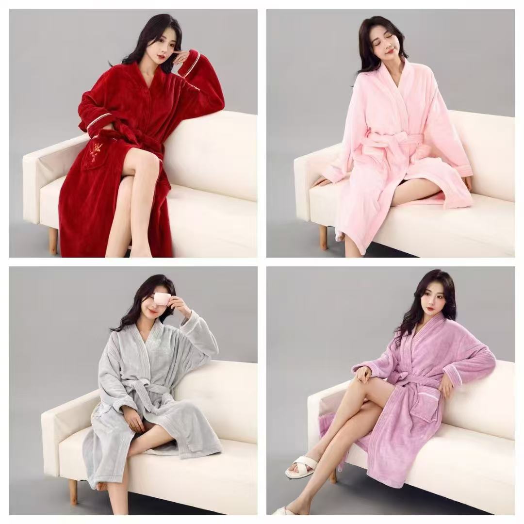 高端柔软亲肤浴衣亲肤家浴裙居服