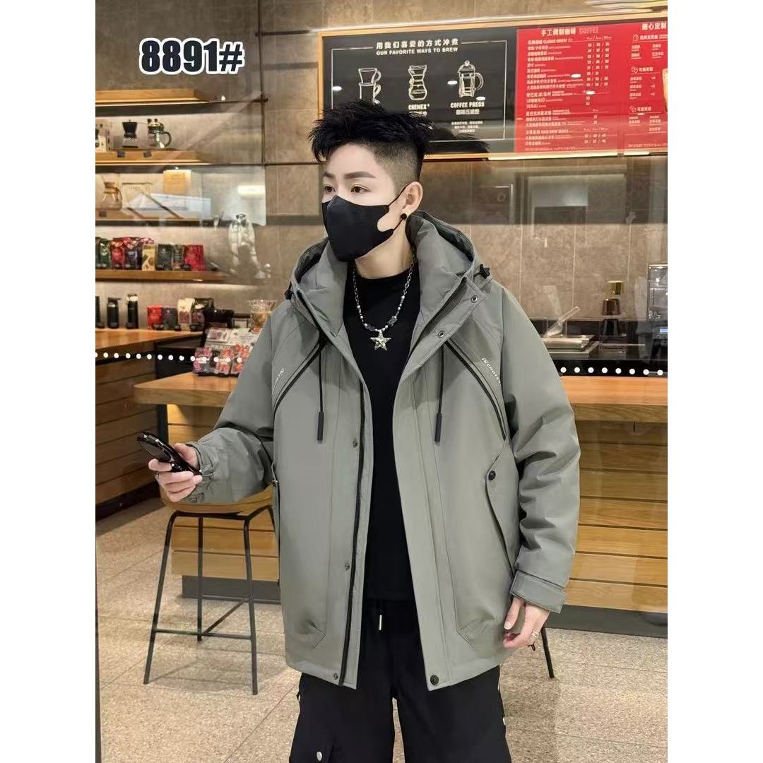 8891绿G-【国标羽绒服】冬季轻量化休闲时尚保暖加厚男外套