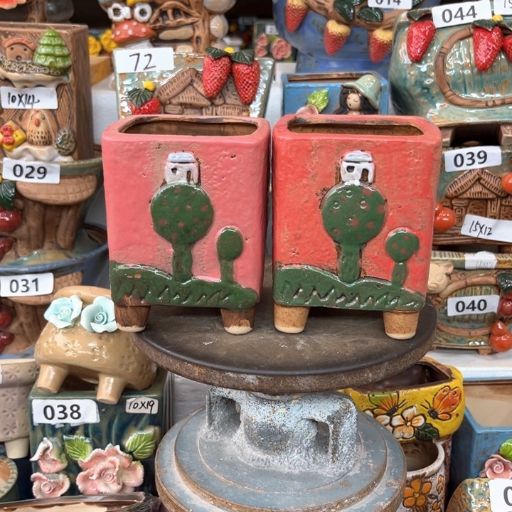 紫砂花盆粗陶材质多肉花盆