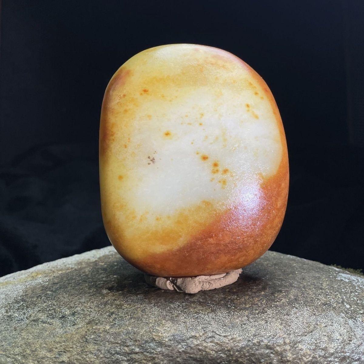 新疆和田籽奇石摆件手把