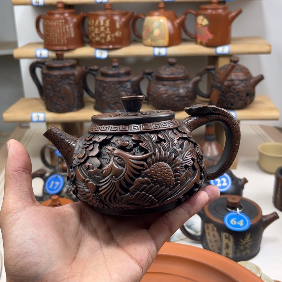 壶249cc建水紫陶老手艺人全手工制作