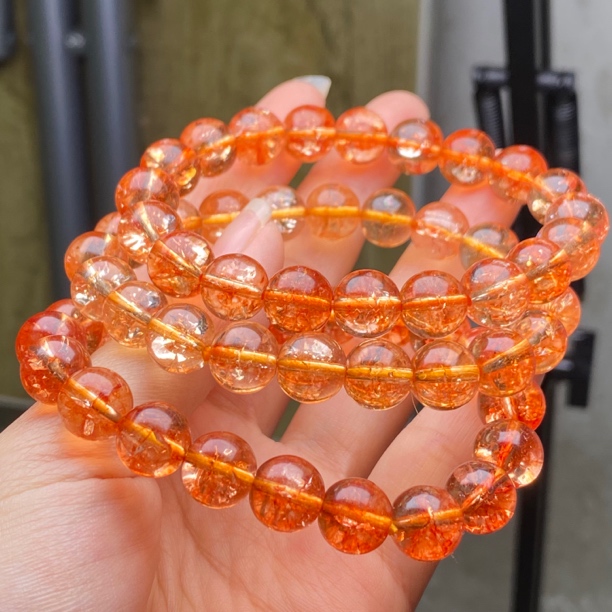 850号高品橙色10mm手链多样性发一件时尚