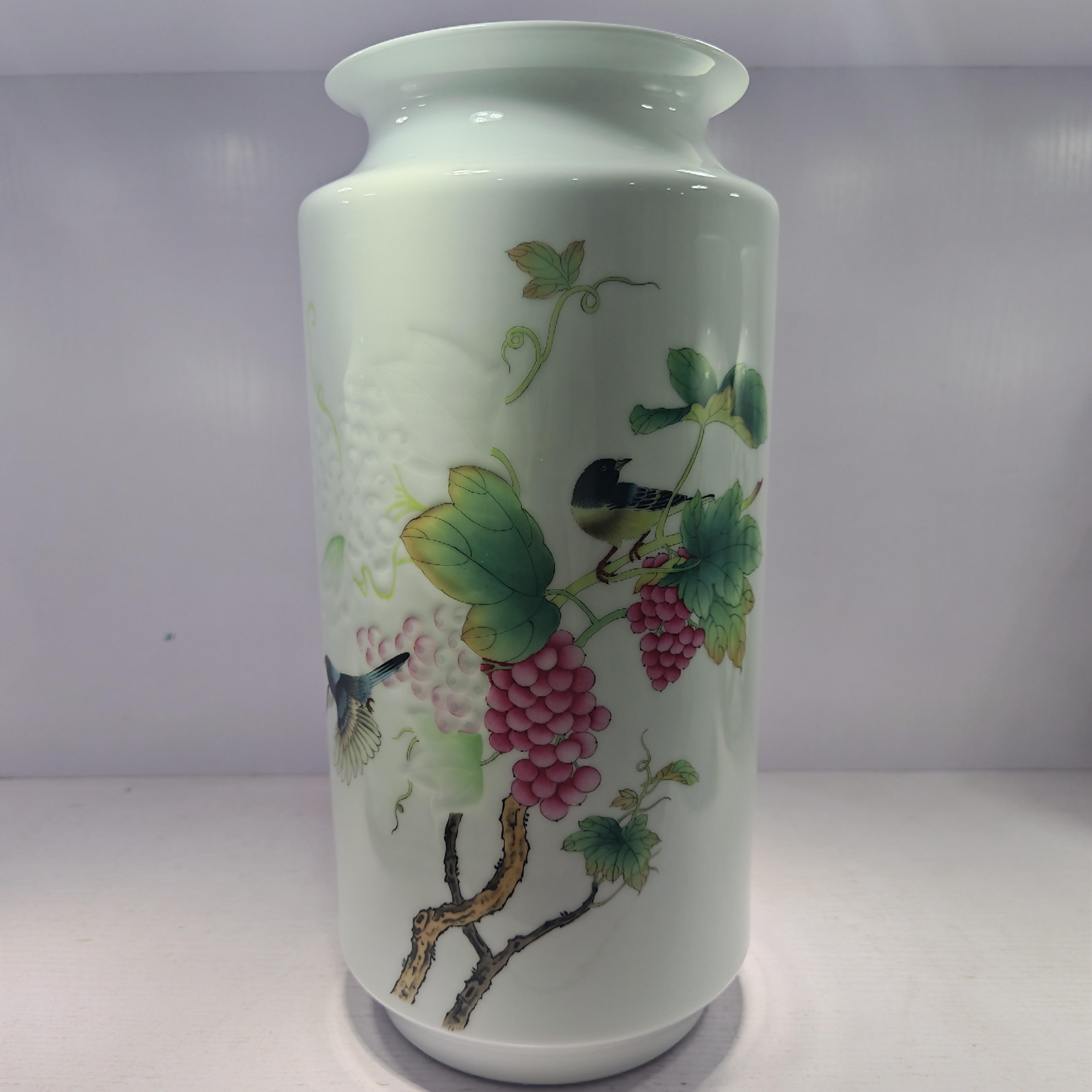  【景德镇】高温陶瓷，GWD茶道玲珑花鸟瓶瓷流水20