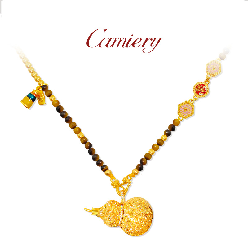 CAMIERY/卡美瑞 新中式点钻葫芦吊坠项链