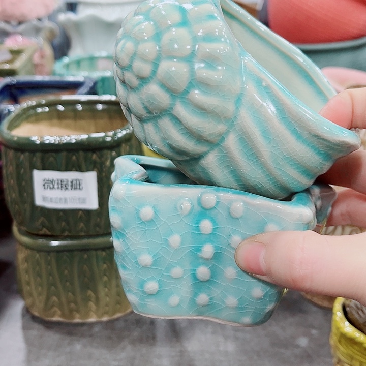 多肉陶瓷花盆满10元包邮