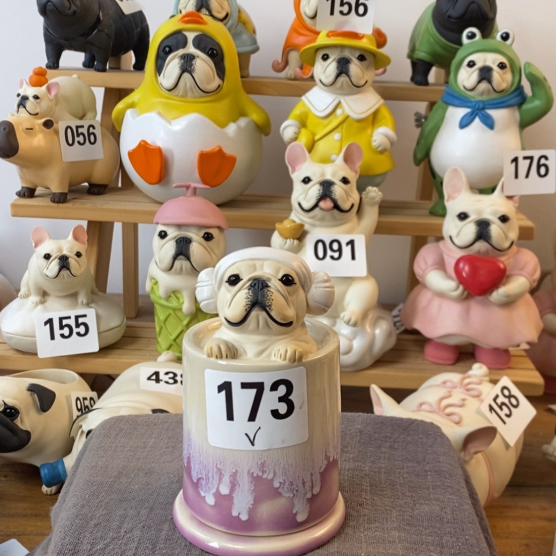 【闪购商品】微瑕173奶油牙签筒陶瓷法斗