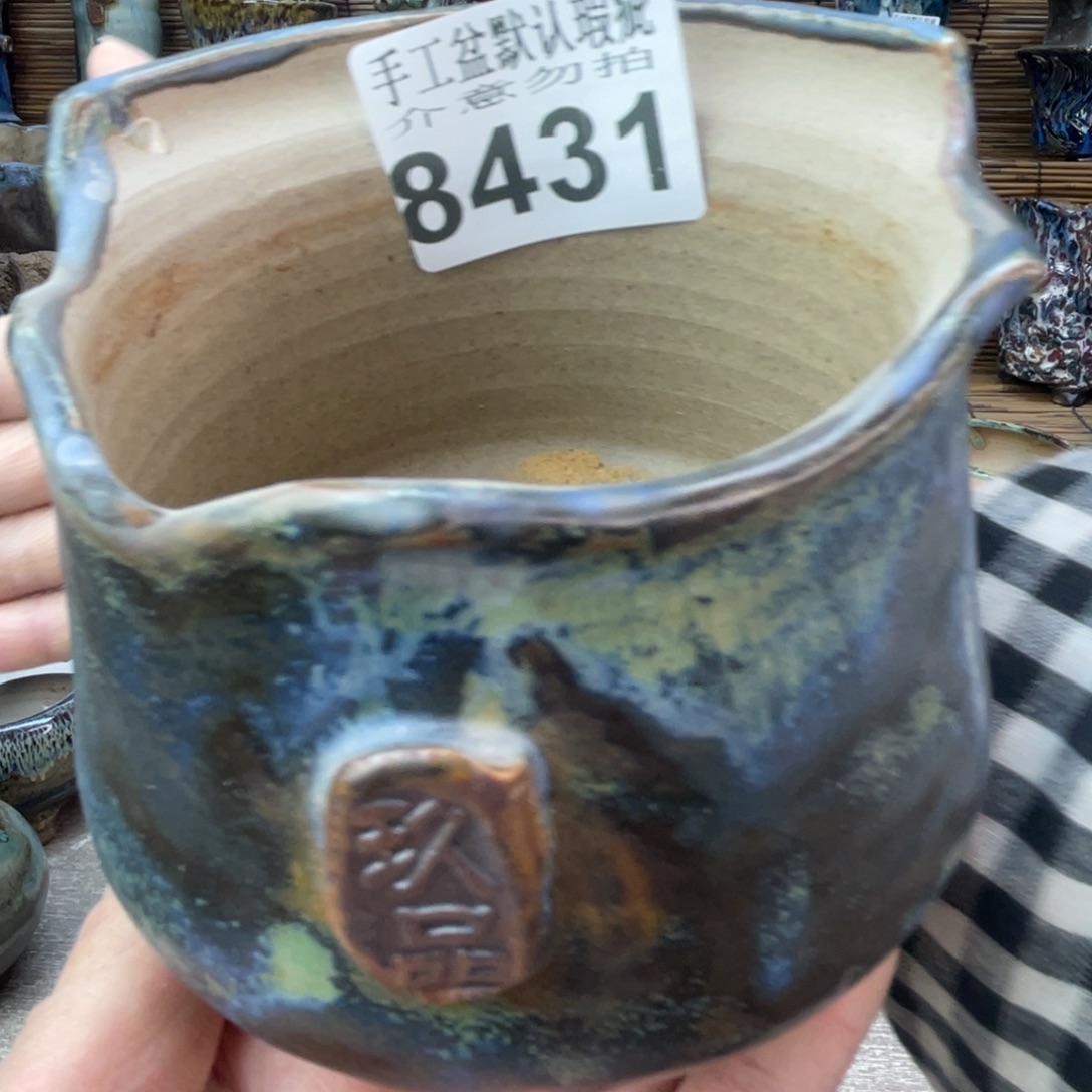 手工花盆默认瑕疵完美者勿拍