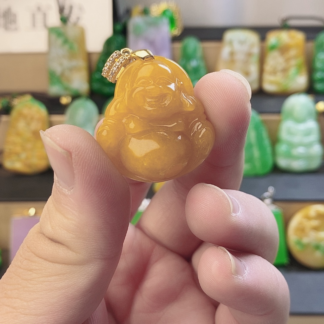 翡翠银S925镶嵌吊坠(赠链)