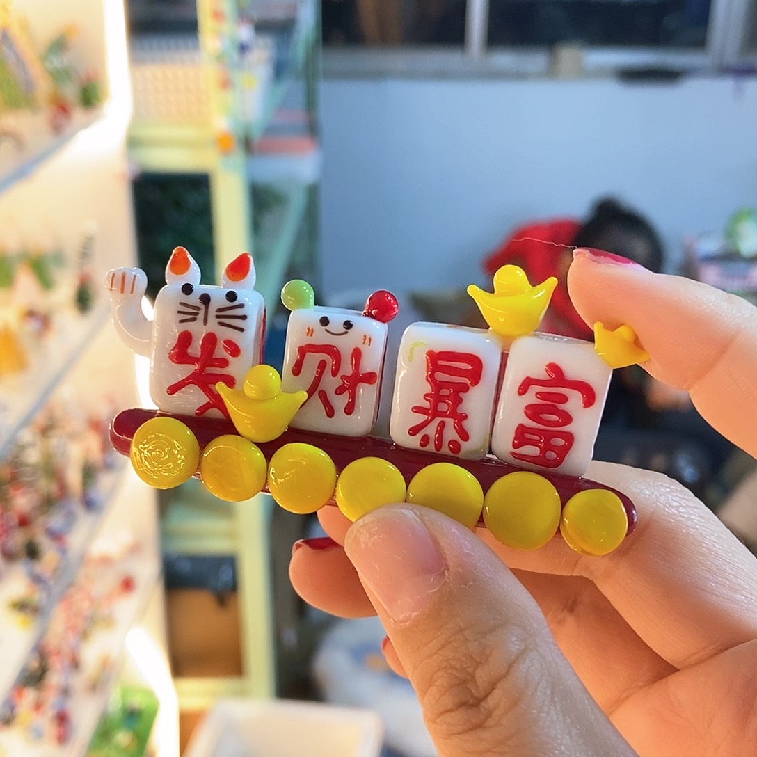 琉璃手工艺品发财暴富