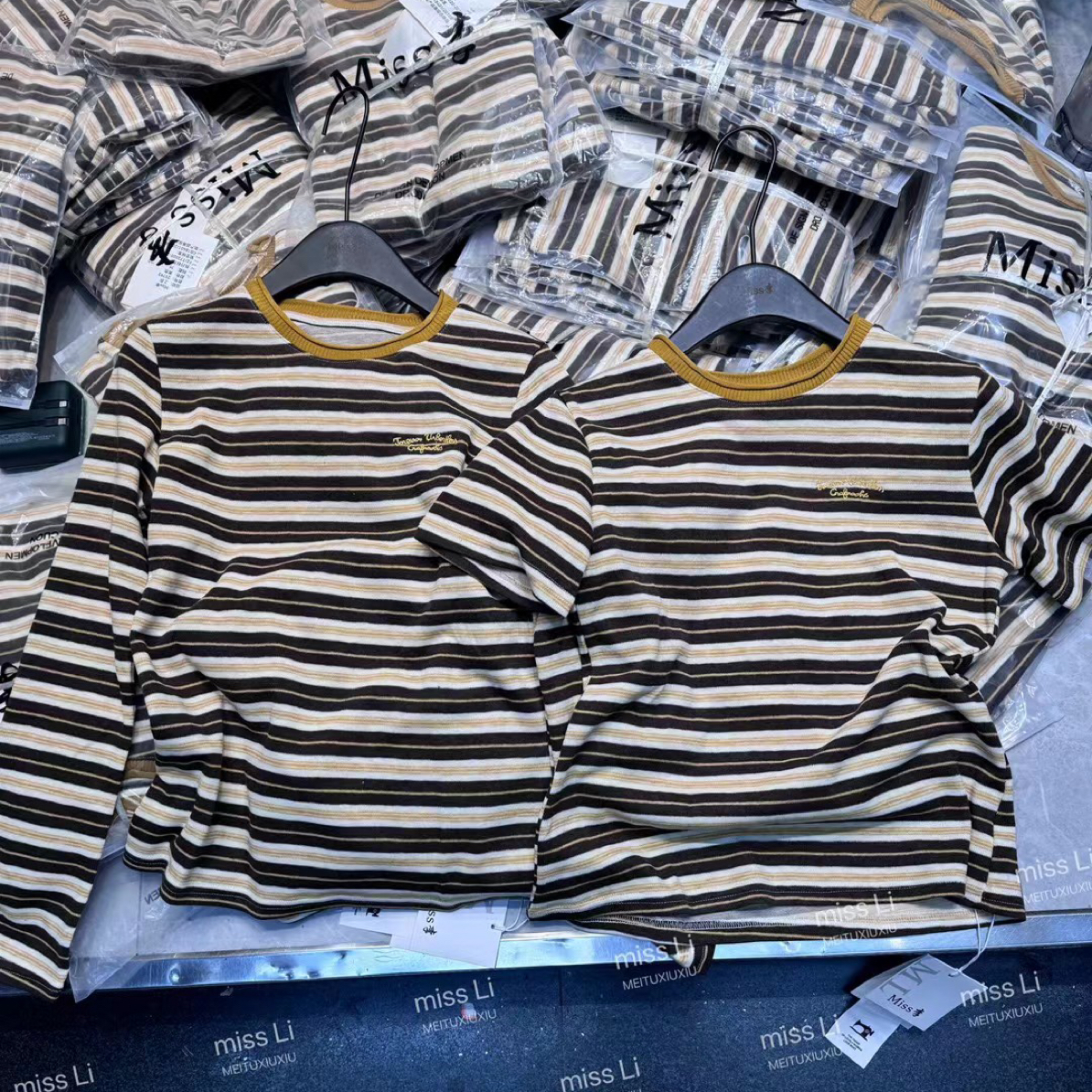 宁夫人家实体店高品质条纹