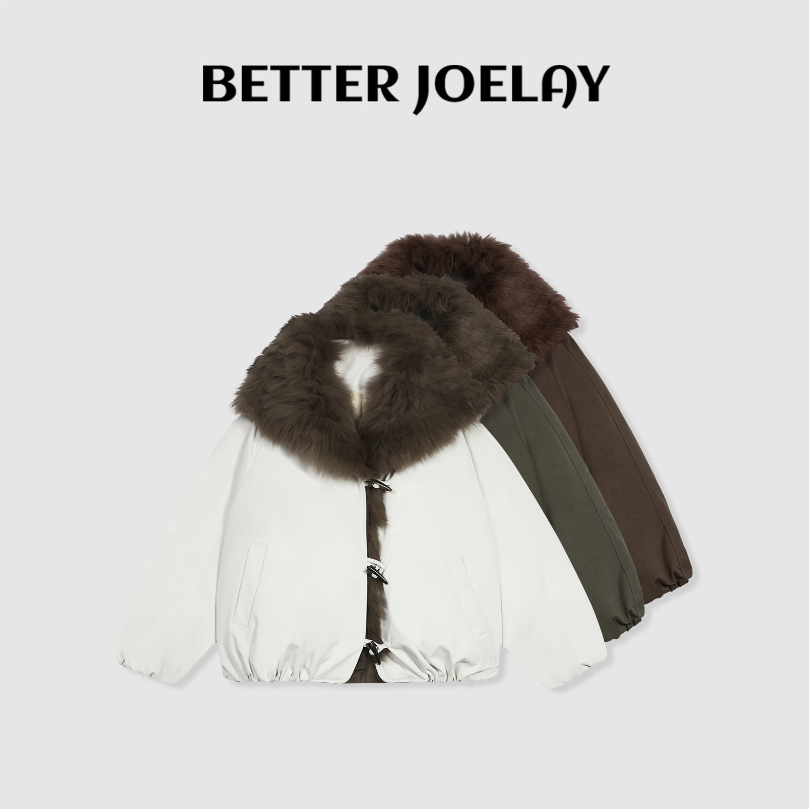BETTER JOELAY-【栖居绒间】90绒狐狸毛领时尚羽绒服通勤风GG6688