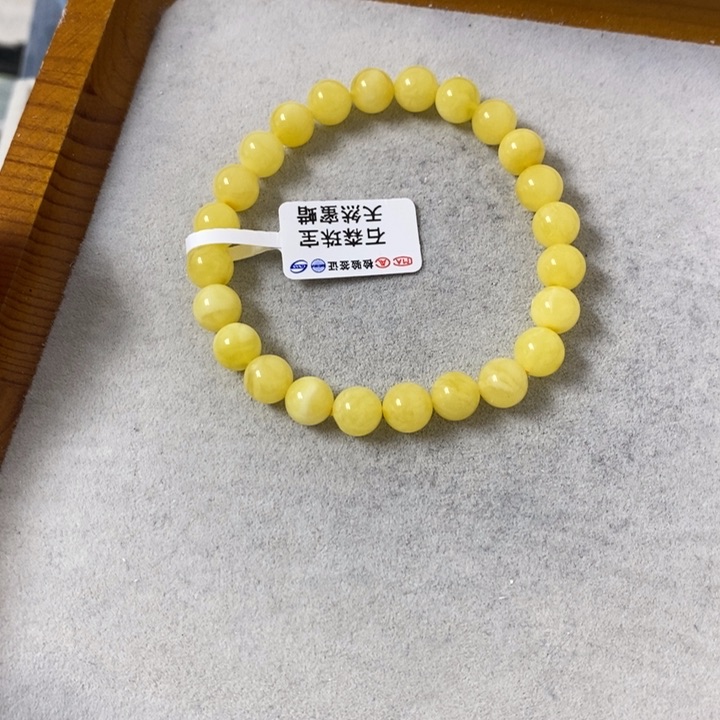 蜜蜡裸石未镶嵌串