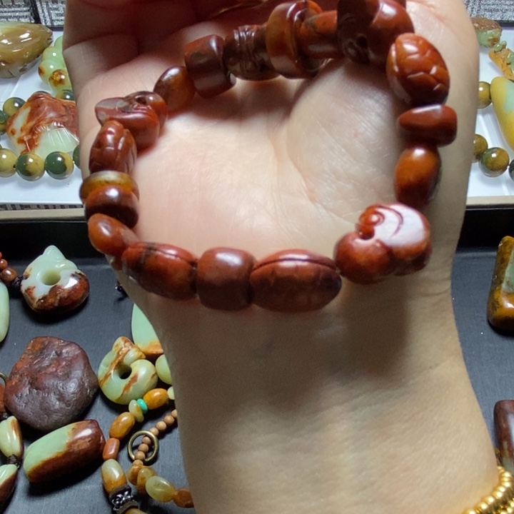 流***水岫岩河磨玉（透闪石质玉）未镶嵌珠宝奇石