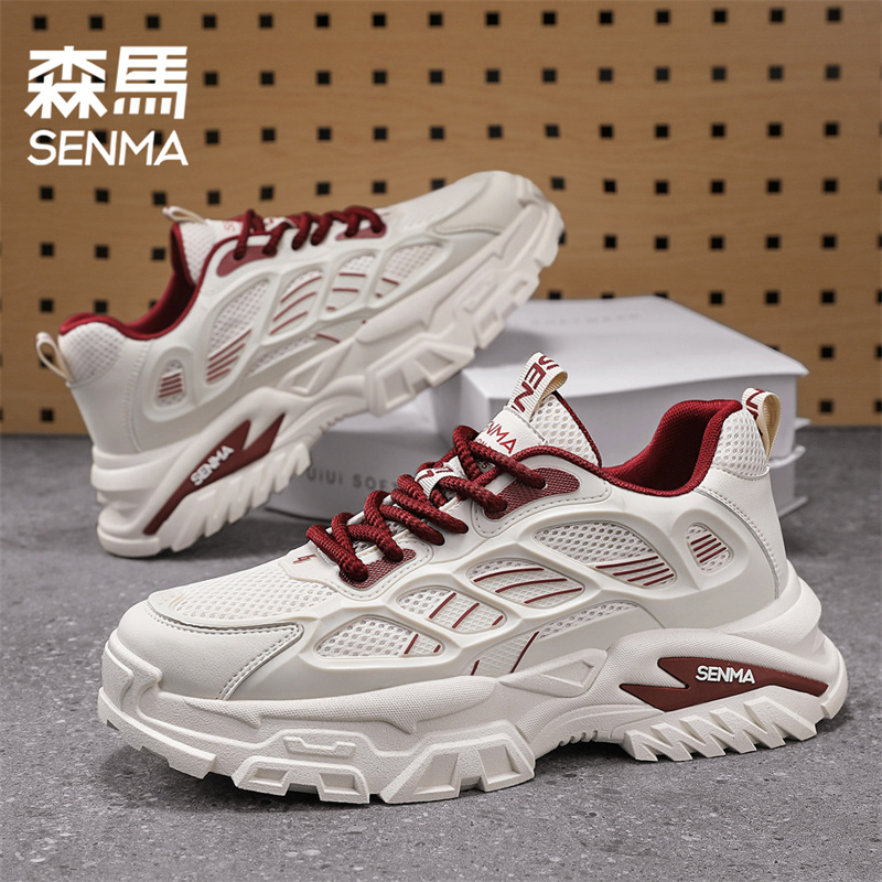森马高级感男鞋2025新款秋季透气运动轻便软底潮流百搭时尚休闲鞋