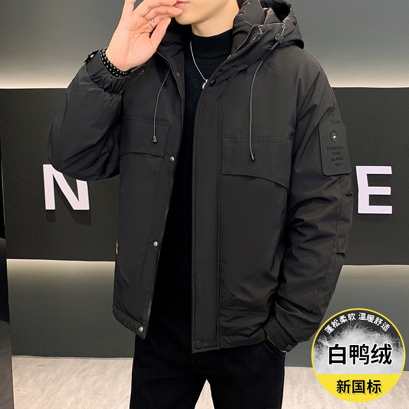 冬季连帽冲锋衣短款保暖休闲男士冬季羽服815