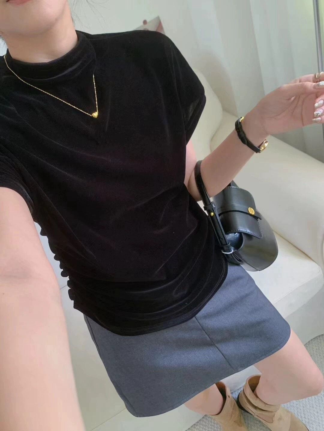 常规圆领T恤百搭修身ins翻领短袖印花立领半高领休闲3536