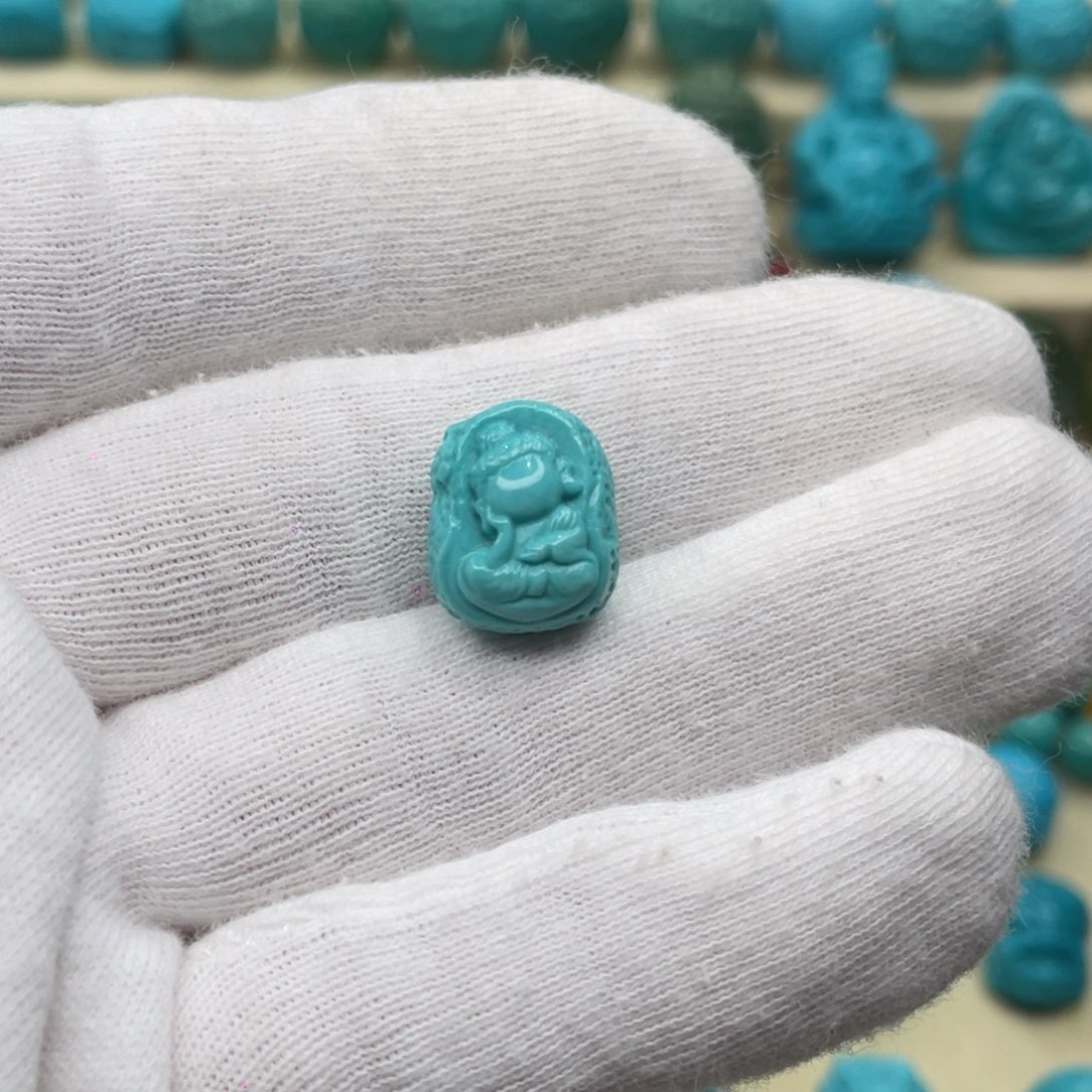 绿松石未镶嵌颈饰卡11.7-14.3-8