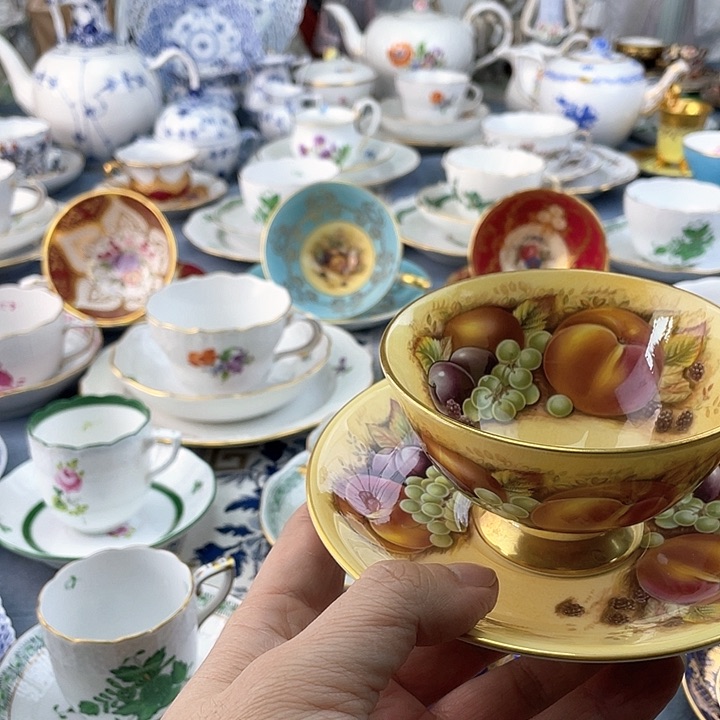 中古欧瓷盘子杯子